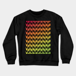 Diagonal Psychedelic Rainbow Pattern Crewneck Sweatshirt